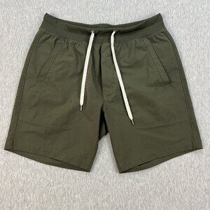 Vuori Meta Easy Shorts Mens M Dark Oregano Green 7" Inseam Hybrid Stretch Golf